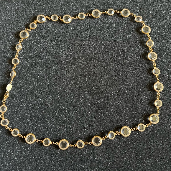 Napier Jewelry - Vintage Napier bezel set crystal station necklace